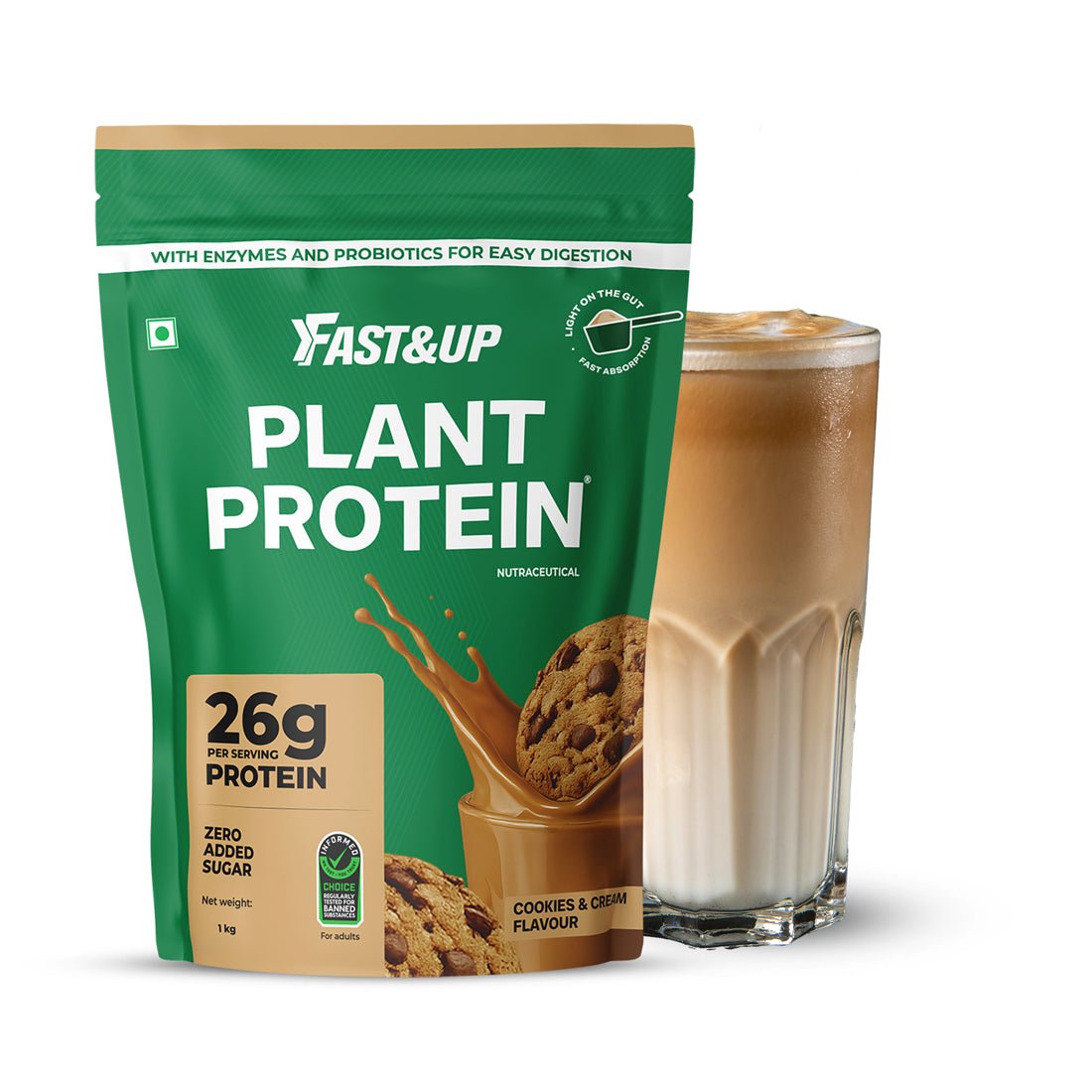 Plant Protein – Cookies & Cream – 1kg Pack (30 Servings)